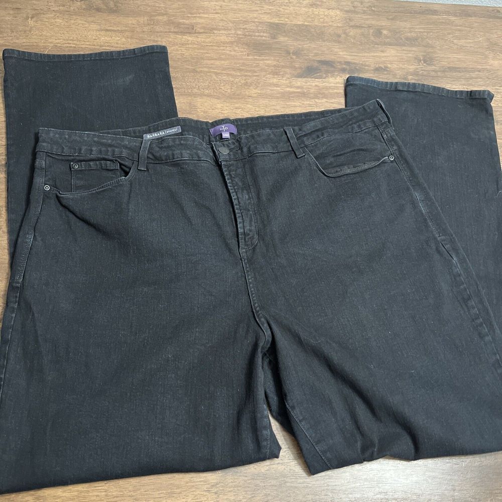 NYDJ Womens Barbara Bootcut Jeans Plus 24W High‎ Rise Black